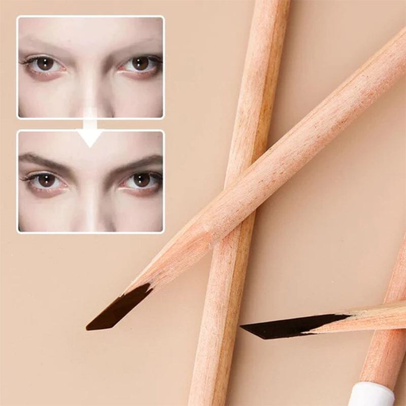Waterproof Wooden Eyebrow Pencil(12 PCS)
