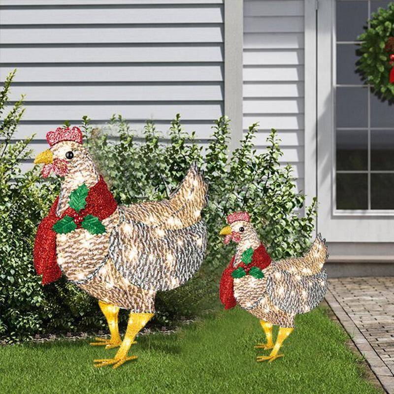 Fairyspark™ 2021 Light-Up Chicken with Scarf Holiday Decoration